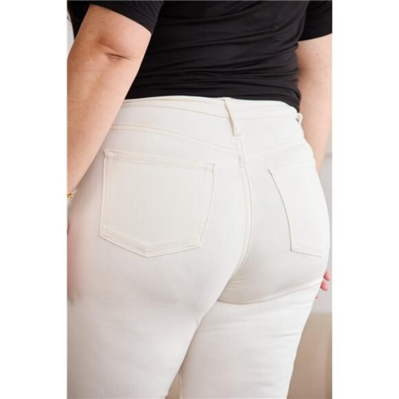 RFM Mini Mia Full Size Tummy Control High Waist Raw Hem Jeans - Picture 14 of 16